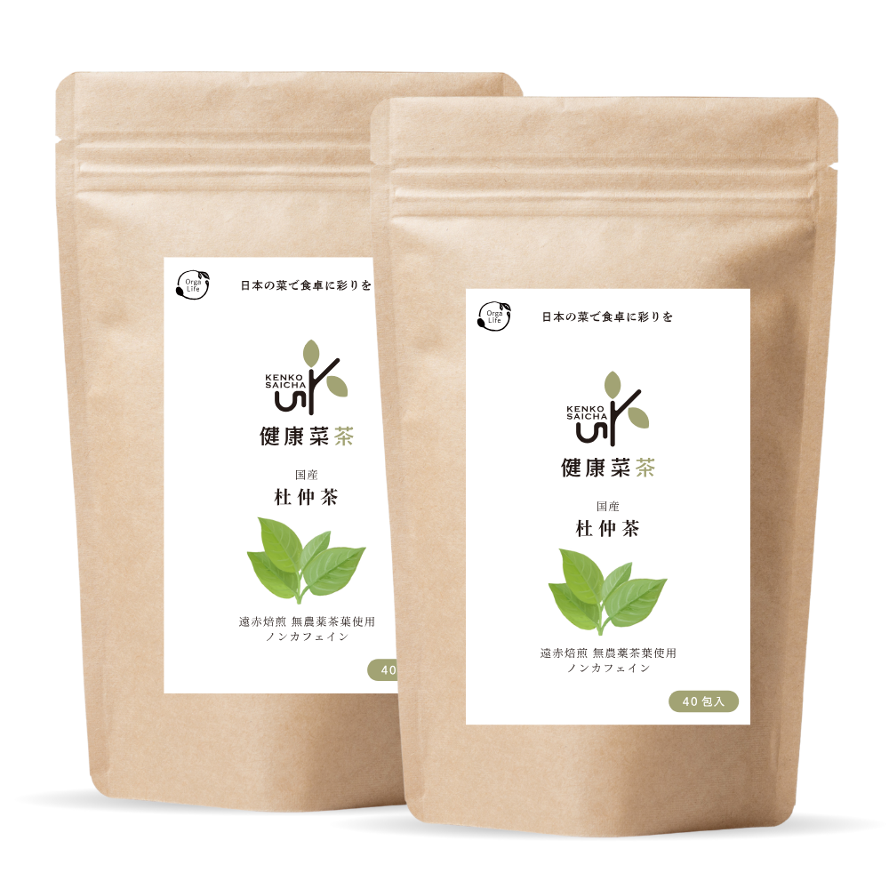 健康菜茶 国産杜仲茶 遠赤焙煎 無農薬 無添加 ティーバッグ 40包