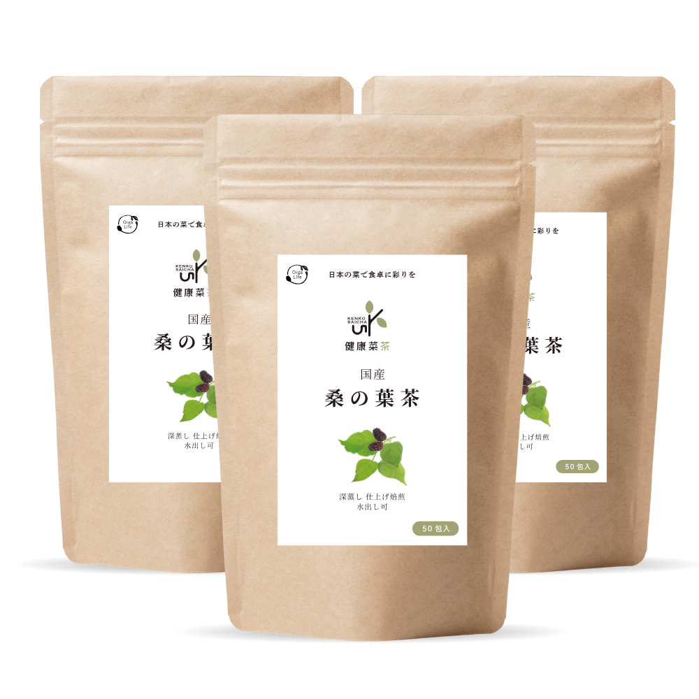 健康菜茶 桑の葉茶 国産 無農薬茶葉使用 深蒸し・仕上げ焙煎製法 50包