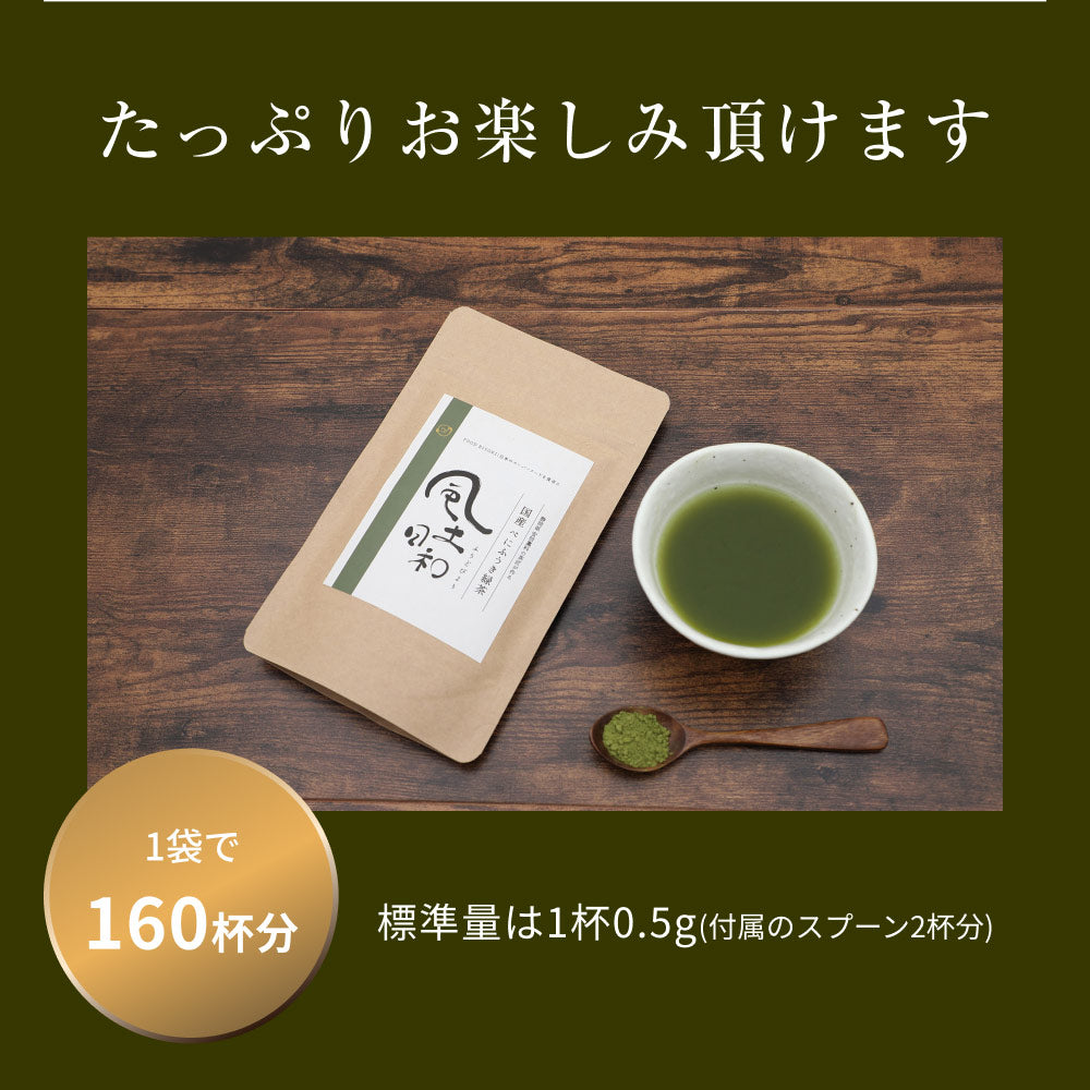 風土日和 国産べにふうき緑茶 粉末 農水大臣賞・日本農業賞受賞 80g