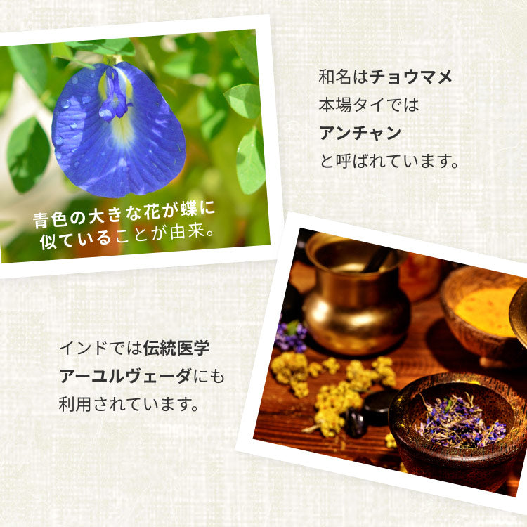 Kaorino オーガニック バタフライピー 完全無農薬茶葉使用 50g