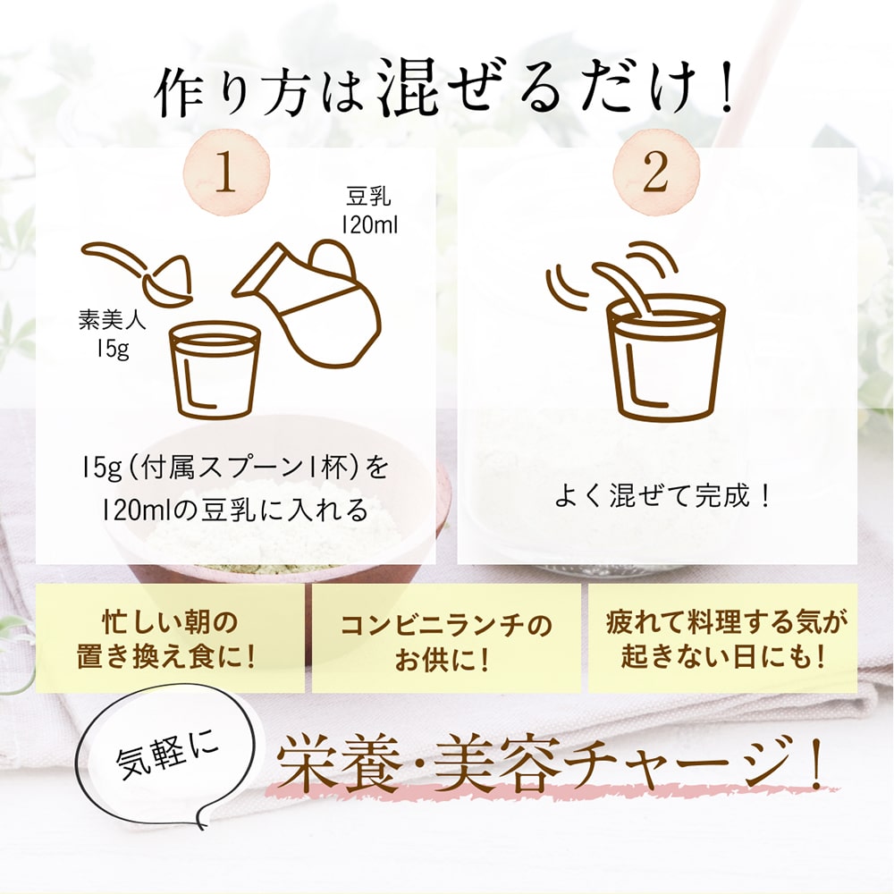 大地のめぐみ素美人 やさしい黒糖抹茶味 純国産ソイプロテイン 完全食 無添加 250g