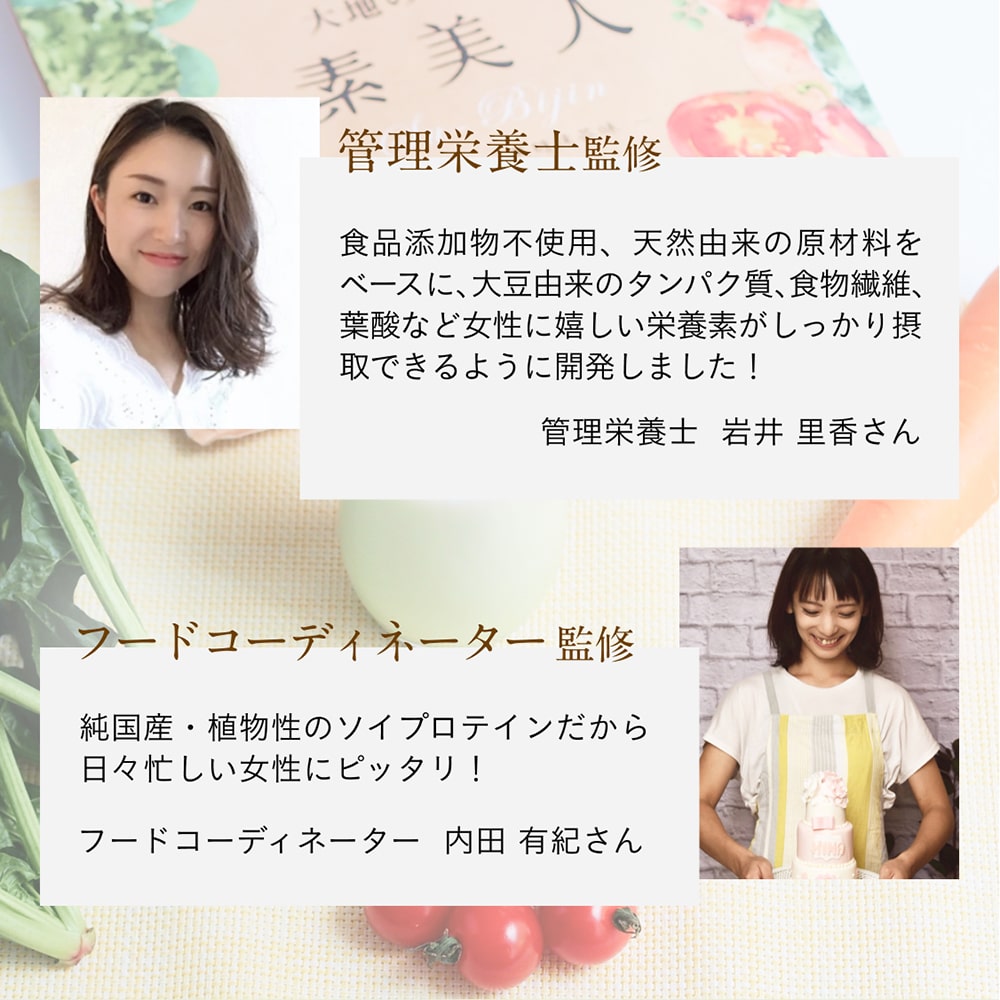 大地のめぐみ素美人 やさしい黒糖抹茶味 純国産ソイプロテイン 完全食 無添加 250g