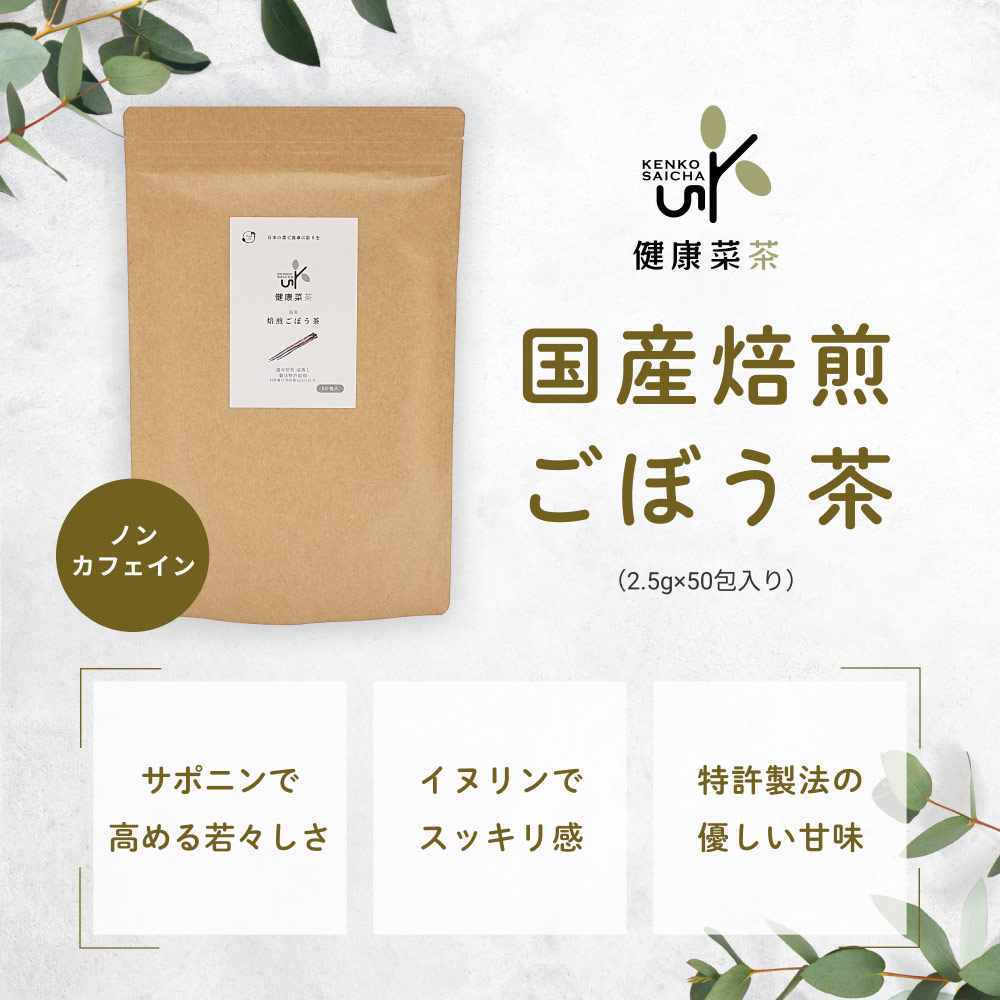 健康菜茶 国産焙煎ごぼう茶 水出し ティーバッグ 50包