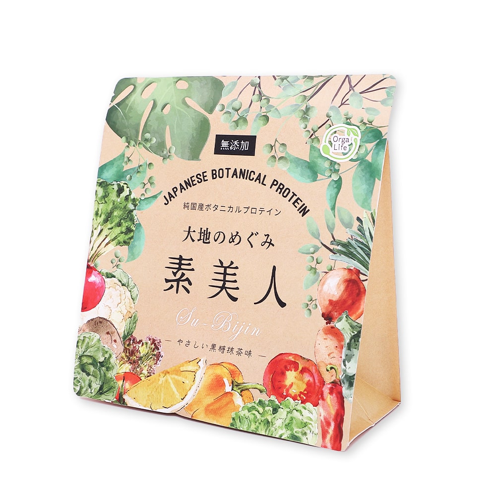 大地のめぐみ素美人 やさしい黒糖抹茶味 純国産ソイプロテイン 完全食 無添加 250g
