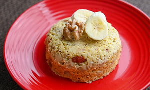 ～レンチンで簡単ヘルシー朝食～ゴジベリーとバナナの朝食ケーキ