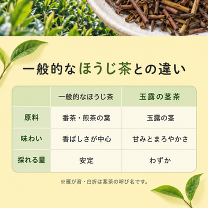 健康菜茶 玉露茎ほうじ茶 京都宇治 高級 玉露くき茶使用 100g