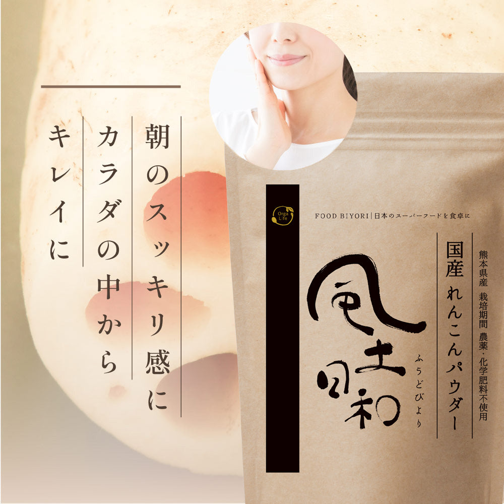 風土日和 国産 無農薬 れんこんパウダー 70g