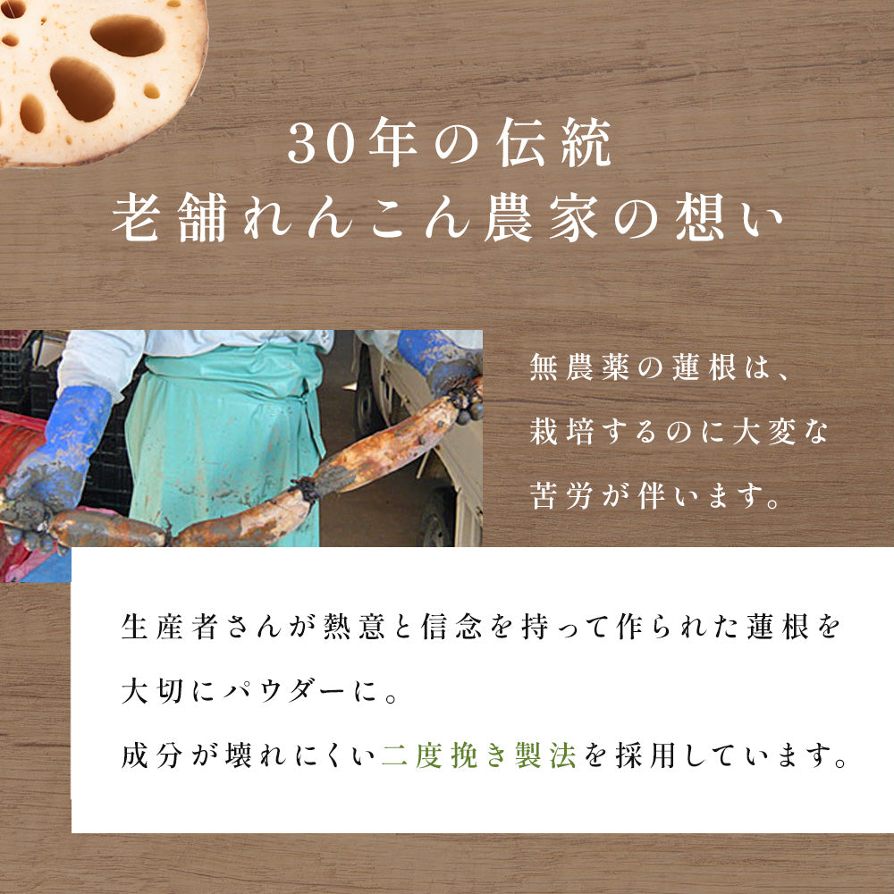 風土日和 国産 無農薬 れんこんパウダー 70g