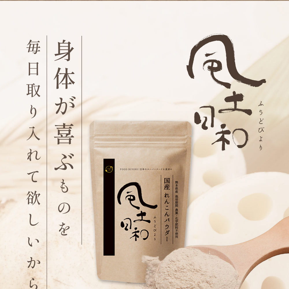風土日和 国産 無農薬 れんこんパウダー 70g