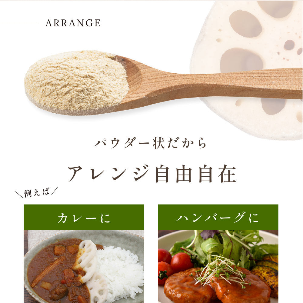 風土日和 国産 無農薬 れんこんパウダー 70g