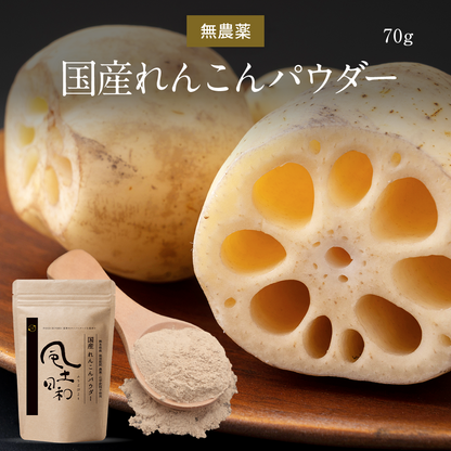 風土日和 国産 無農薬 れんこんパウダー 70g