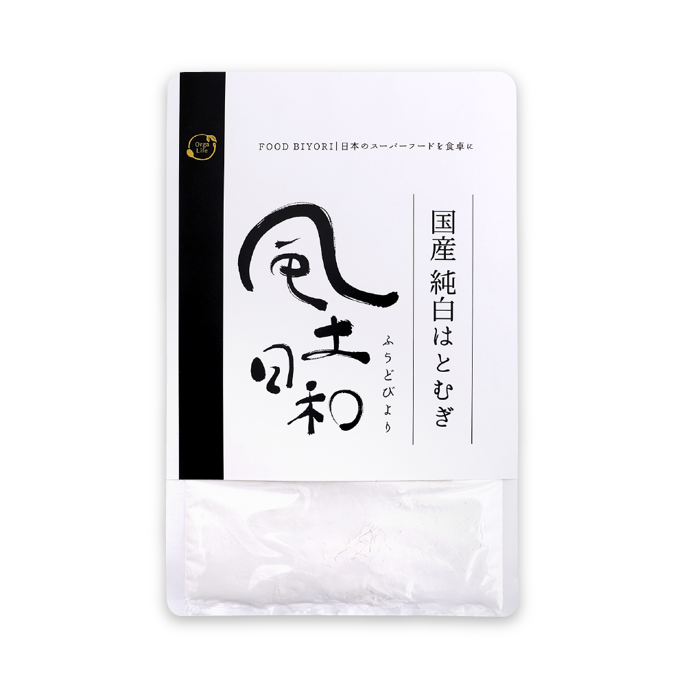 風土日和 国産純白はとむぎ粉 残留農薬検査済 無添加 300g